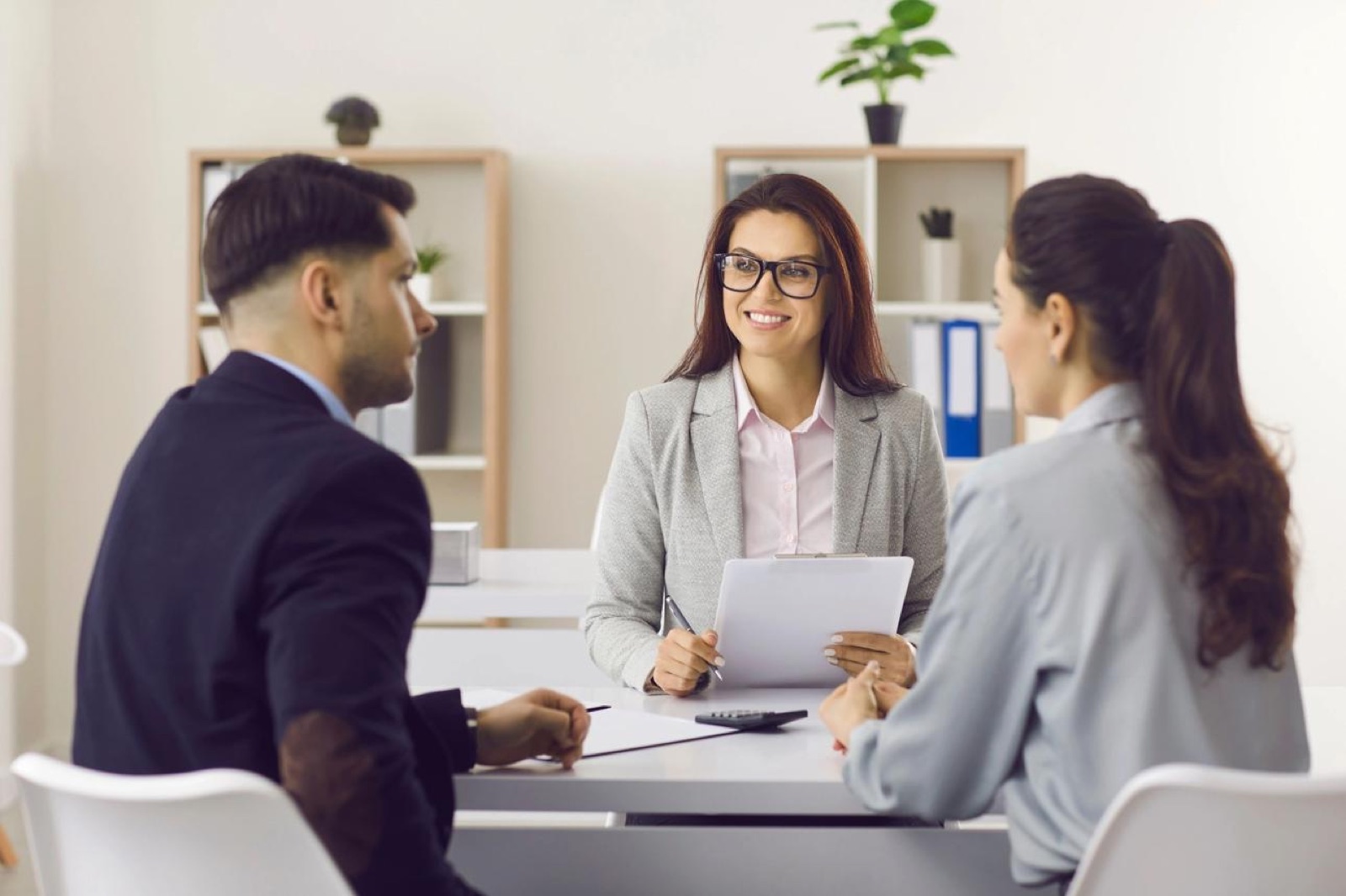 Mortgage adviser at work